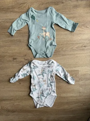 Lot de 2 bodies body Petit Béguin très bon état bébé garçon fille 3 mois