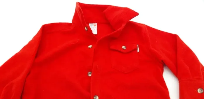 chemise rouge en polaire garçon C&A taille 3 ans