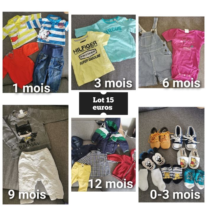 Lot bébé du 1 mois au 12 mois