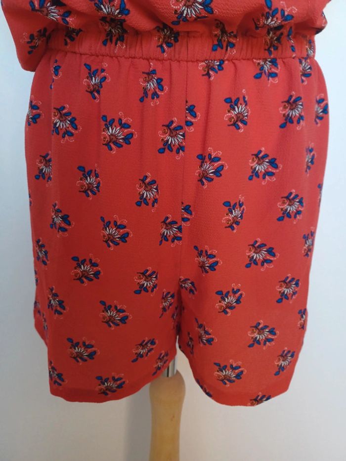 Combinaison short rouge à motifs - Idéal pour l'été ! - photo numéro 5