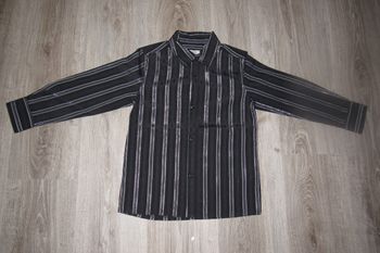 CHEMISE A MANCHES LONGUES NOIRE A RAYURES ARGENT GARÇON - BESTWAY - 8 ANS - n°03