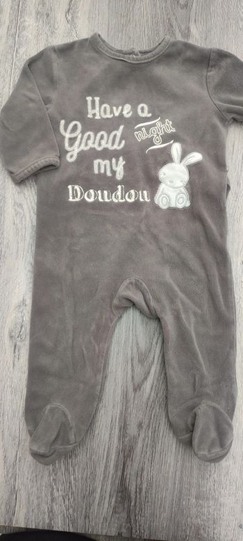 Pyjama velours 12M
