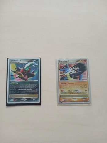 Lot carte pokemon niv.x Lucario 122 et darkrai
