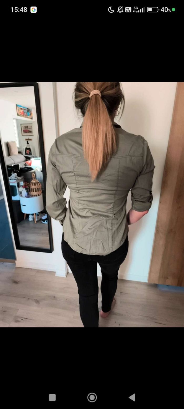 🌿 Chemise kaki femme Jennyfer – Taille M (38) - photo numéro 6