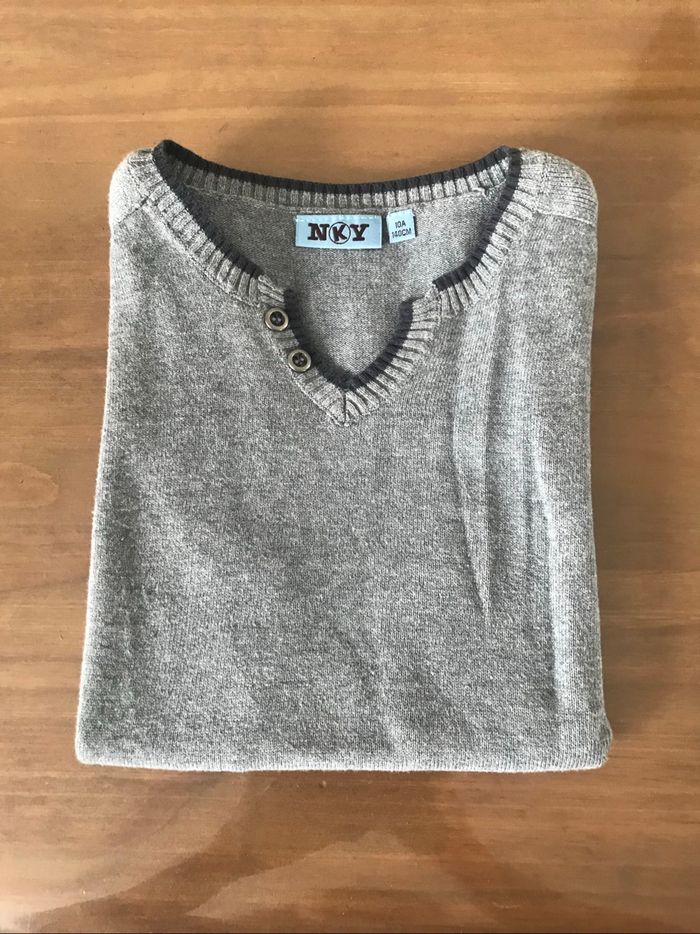 Pull débardeur gris NKY 10 ans
