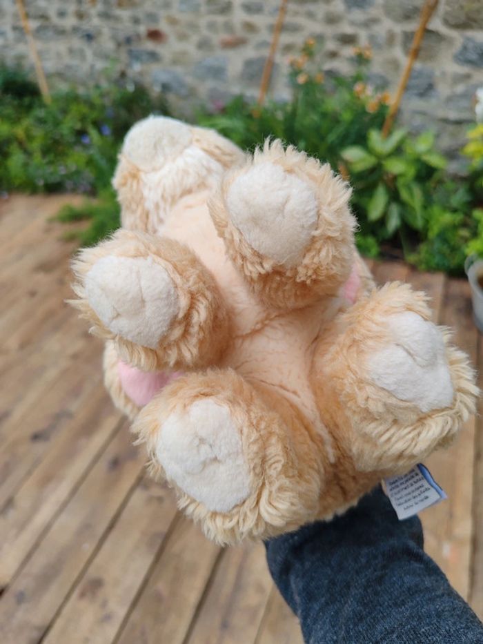 Peluche lapin beige nature planet - photo numéro 6