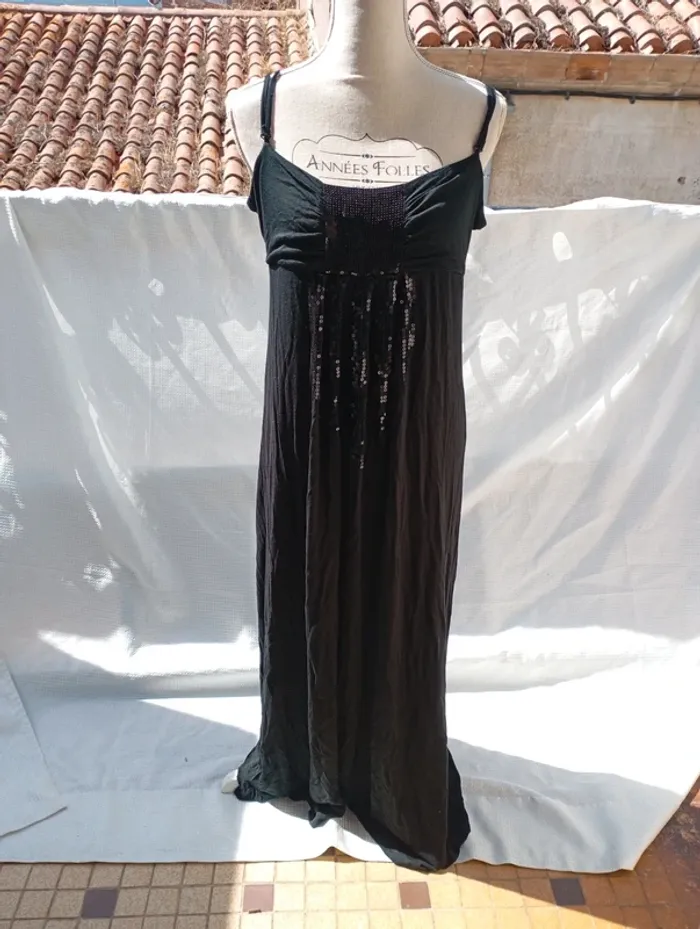 Robe longue noire Grain de Malice taille L