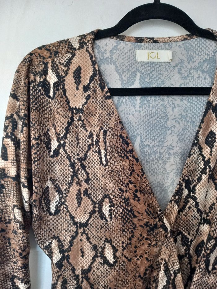 Robe manches longue léopard maron taille 36/38 - photo numéro 7