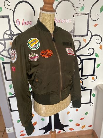Bombers femme 36 veste kaki bershka toute saison