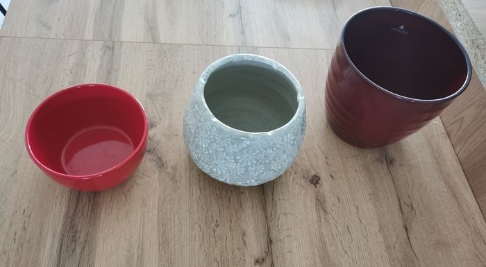 Lot de 3 pots à fleurs