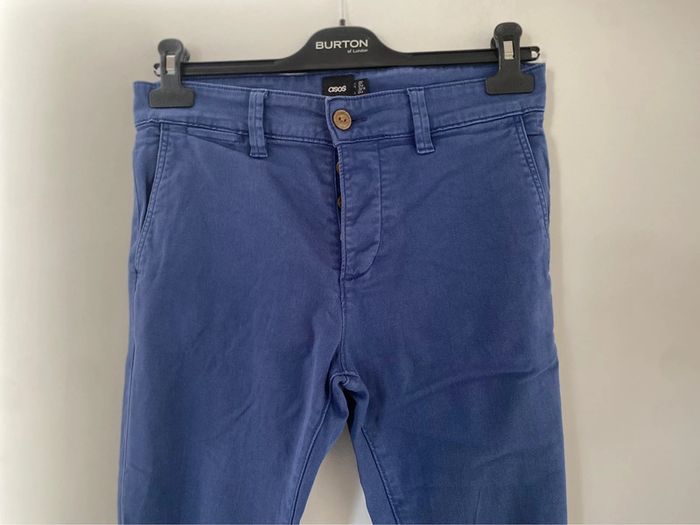 Chino Bleu ASOS Taille W28 L32 S - photo numéro 3