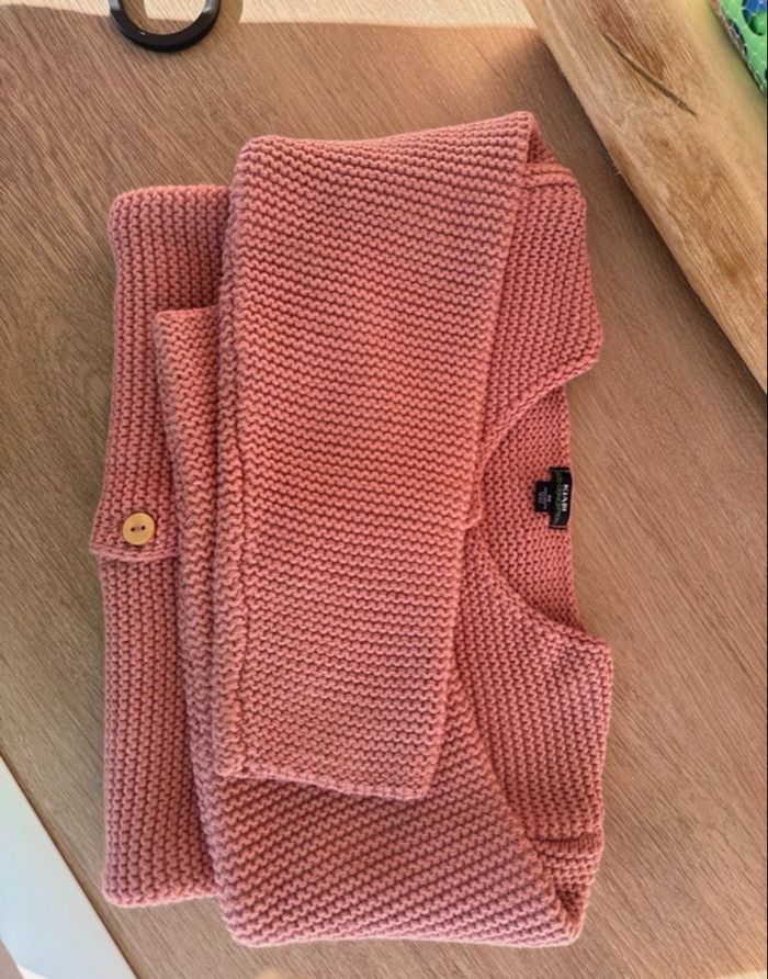 Gilet fillette vieux rose taille 36 mois - photo numéro 2