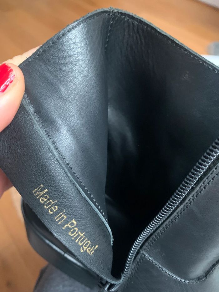 Très belle boots cow-boy western cuir Noir | Claudie Pierlot Paris - photo numéro 13