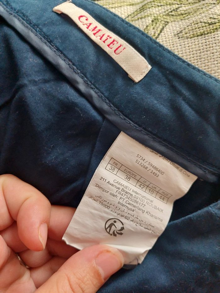 Jupe bleu marine camaieu t38 - photo numéro 4