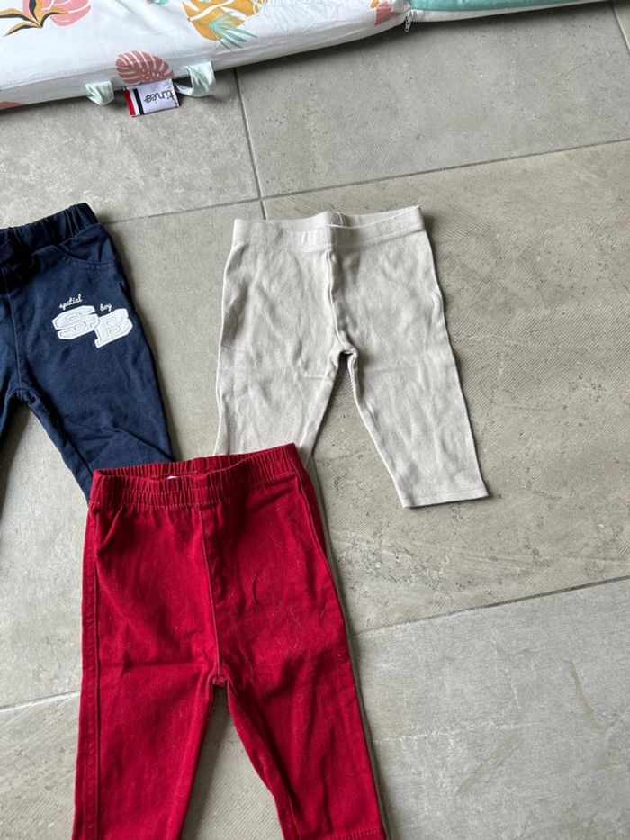Lot 3 pantalons bébé 6 mois - photo numéro 3