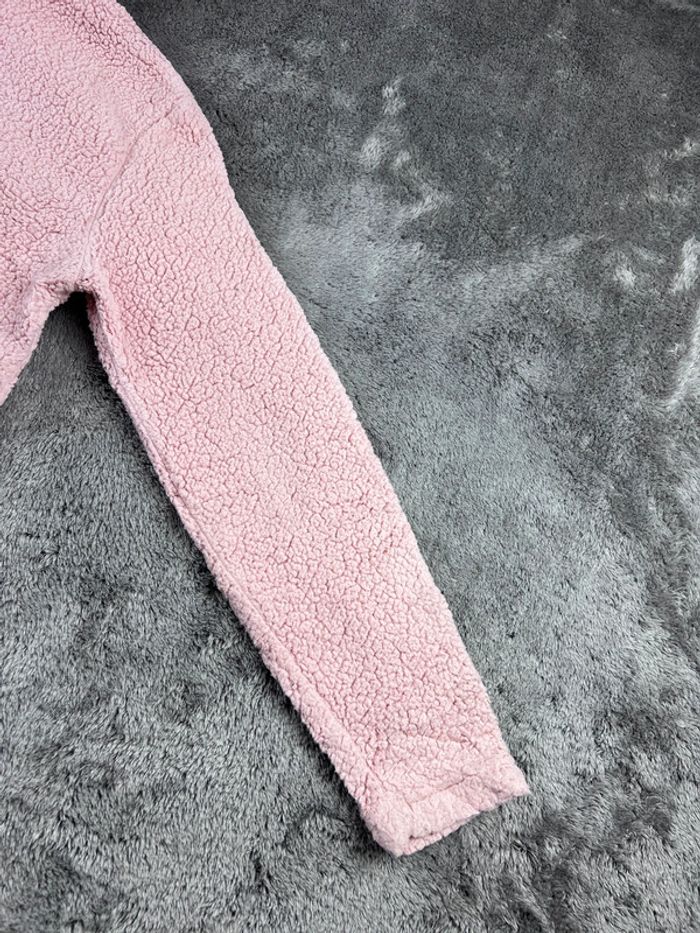 Pull polaire à capuche Fila avec logo brodé rose orangé taille S – Femme streetwear - photo numéro 13