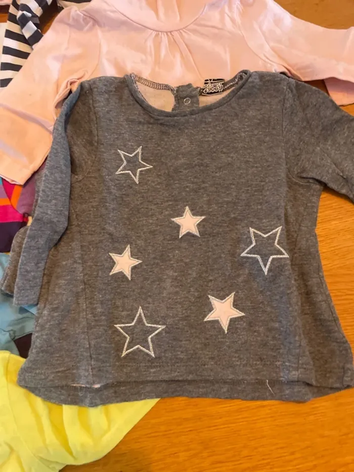 10 t-shirt manches longues fille 9 mois - photo numéro 4
