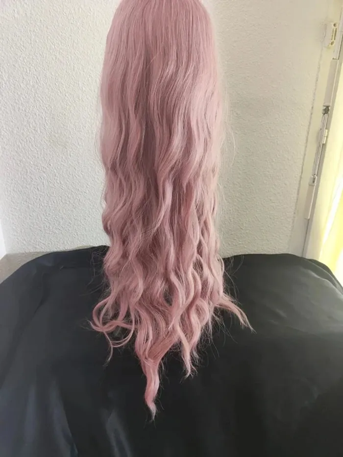 Perruque Naturelle Rose Pastel Luxe Tendance - photo numéro 20