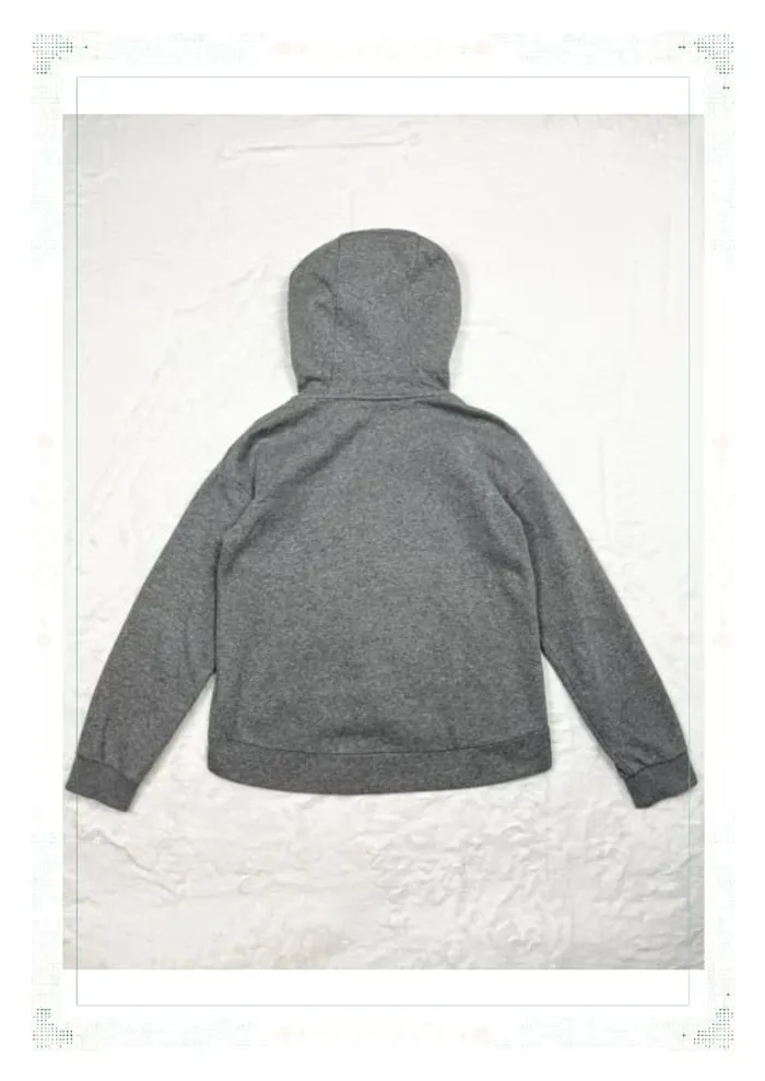 Nike veste à capuche grise enfant fille taille 12 ans 100% coton - photo numéro 2