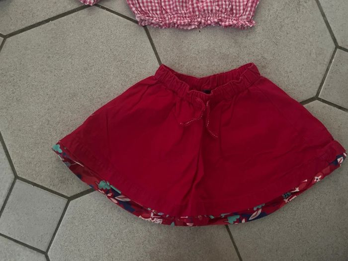 Ensemble jupe et tee shirt Vichy taille 3 ans - photo numéro 3