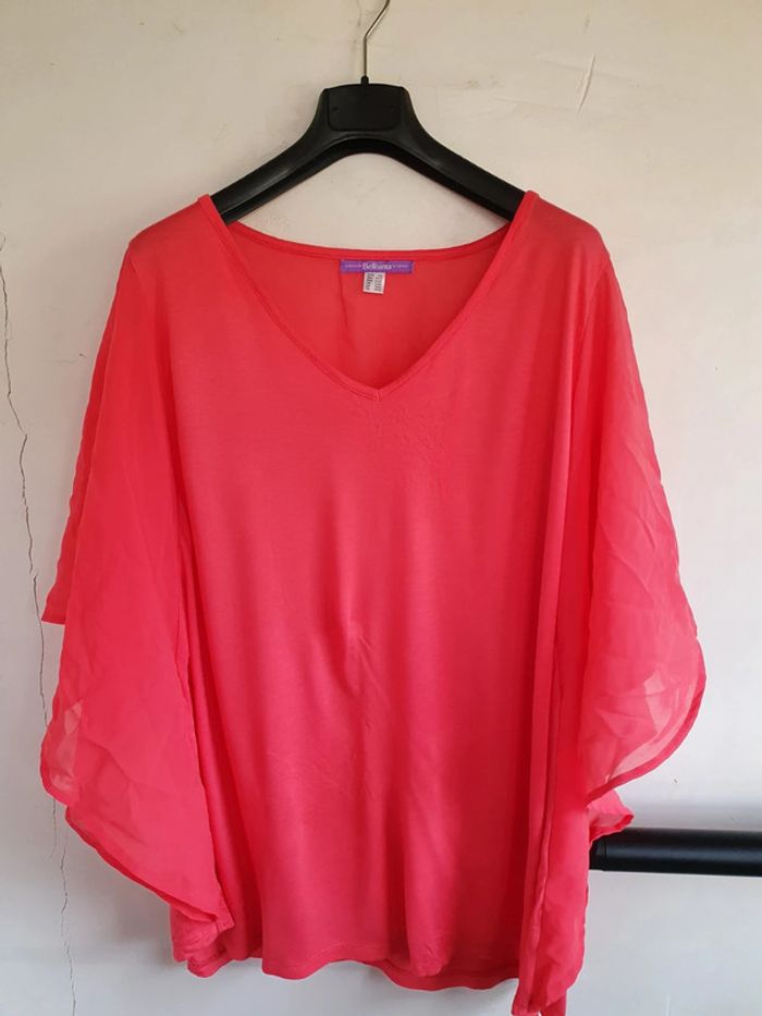 Tee shirt manches transparente 4xl