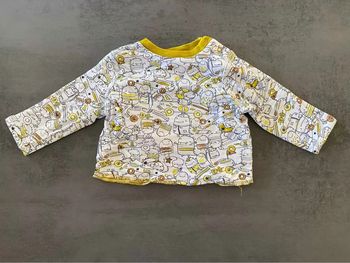 Pull fin blanc/jaune Du Pareil Au Même