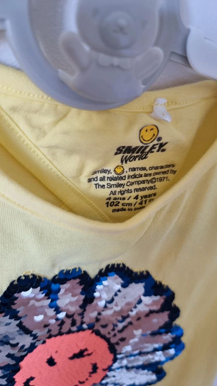 T-shirt orchestra smiley sequins taille 4ans 102cms neuf - photo numéro 3