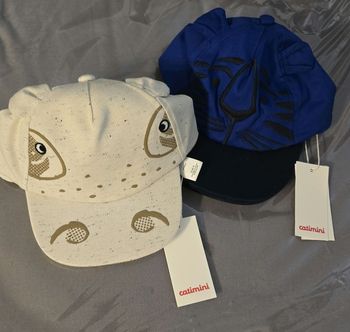 (NEUVES NON PORTÉES) 🏷🏷 casquettes 6mois 44cm garçon 💙🥰