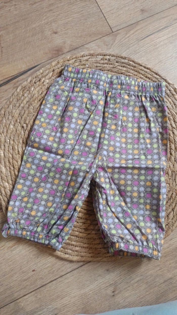 Ensemble t-shirt manches courtes et pantalon coton fille 12 mois - photo numéro 5