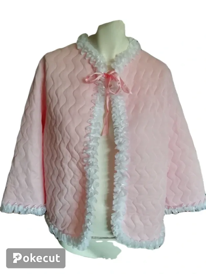 Veste gilet cardigan matelassé rose pink vintage rétro pin up