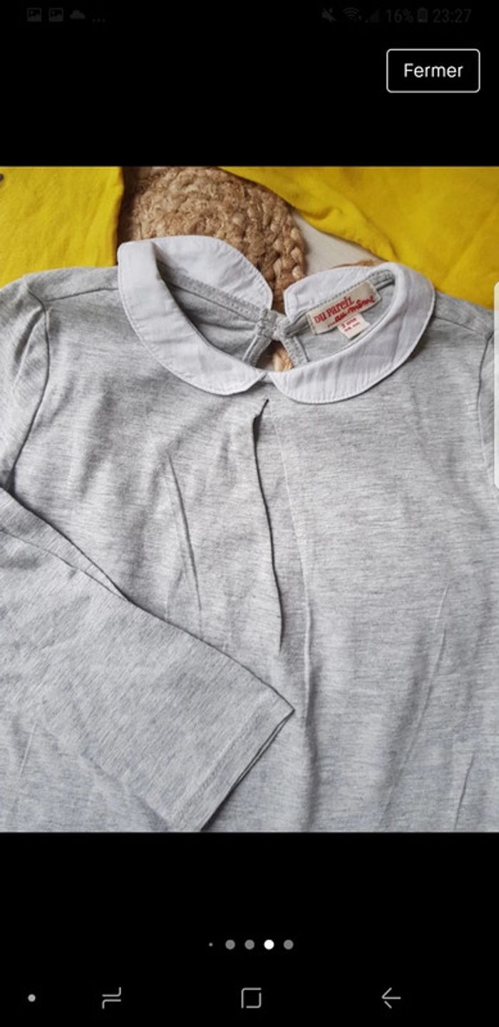 Lot de 2 tee shirts fille 3ans dpam gemo - photo numéro 3