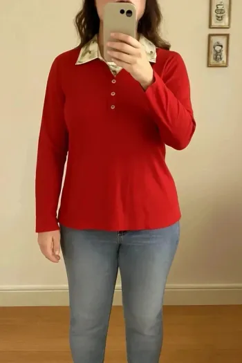 Haut rouge à sequin - Taille M