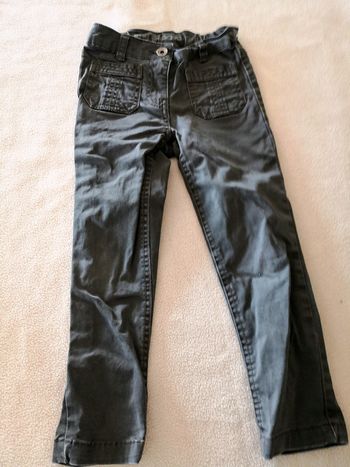 Pantalon gris effet huilé