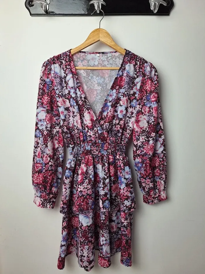 Robe légère à volant fleurie M