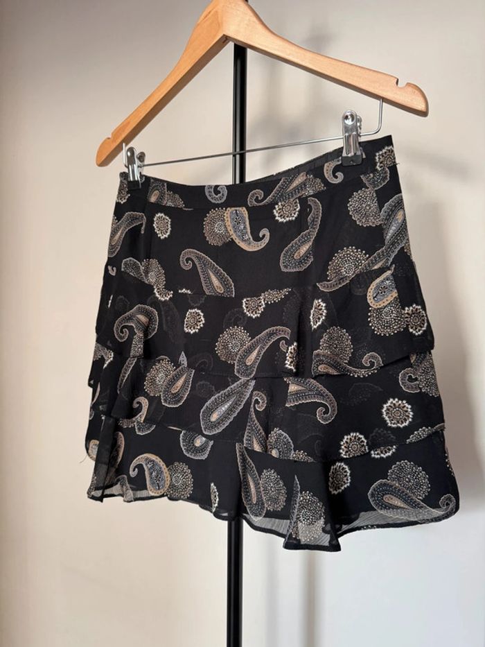 Jupe noire imprimé cachemire Camaieu - photo numéro 6