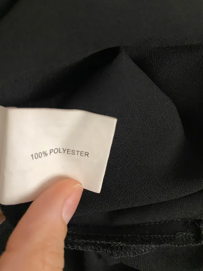 Blouse asymétrique noire voile manches longues Les petites bombes - photo numéro 6