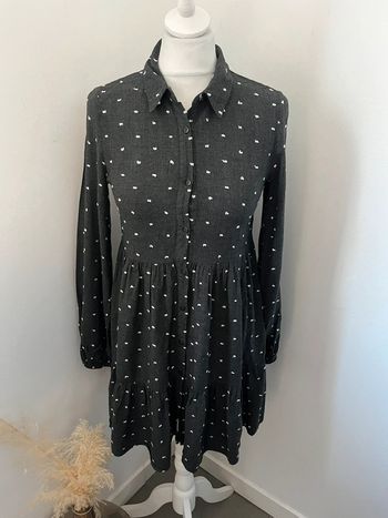 Robe grise à motifs pull and bear S