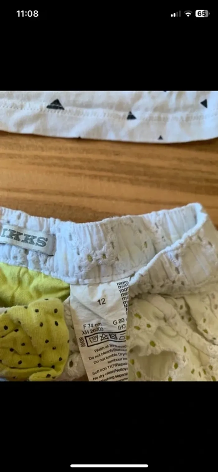 Ensemble ikks short débardeur ananas taille 12 mois - photo numéro 4