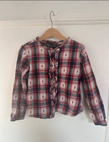 Chemisier / blouse manches longues - 100% coton - 7 ans - TQF Collection