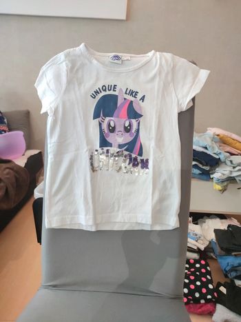 Tee shirt licorne sequins 2/4 ans