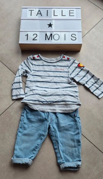 Jean et Tee shirt 12 mois