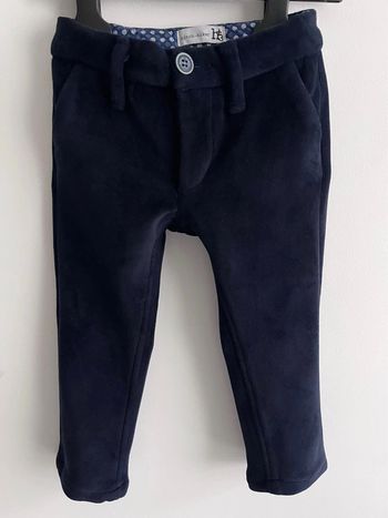 Somptueux pantalon en velours bleu marine de la marque italienne haut de gamme Hitch Hiker