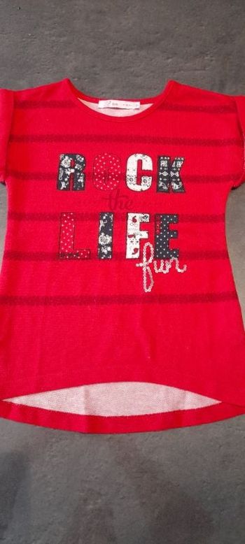 Tunique rouge manches courtes 3 ans