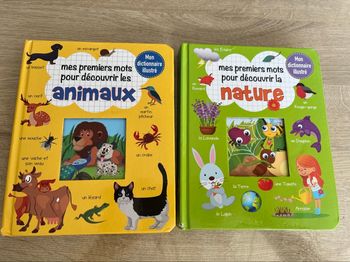 2 livres mes premiers mots pour découvrir la nature et les animaux