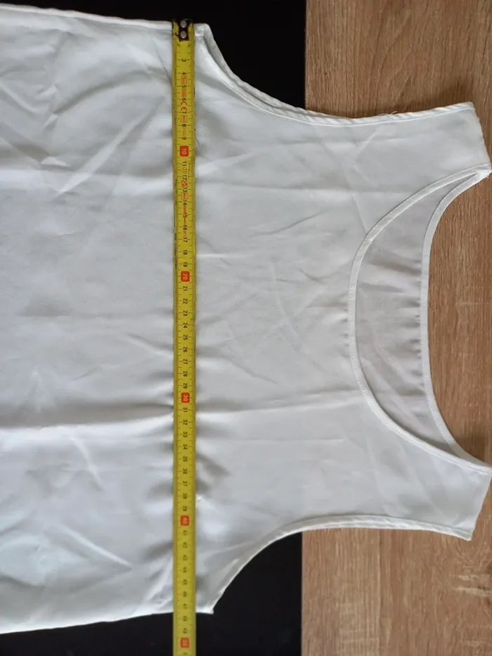 Débardeur blanc femme L - photo numéro 4
