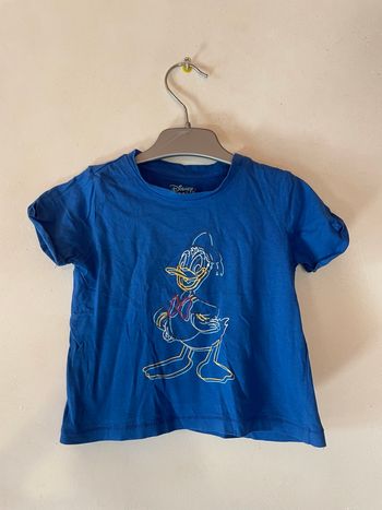 T-shirt Donald Disney Baby 💙🦆 18 mois – Bleu roi & motif stylé