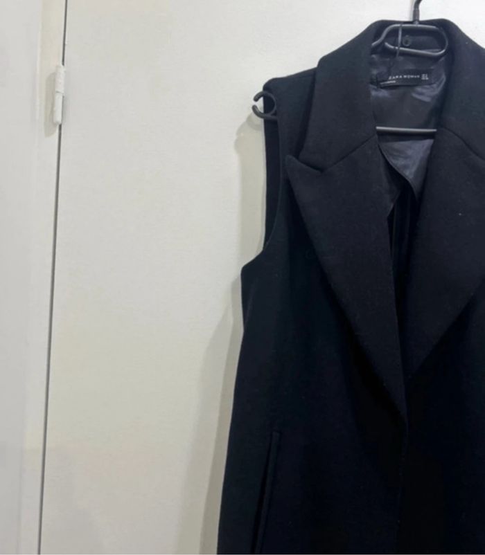 Veste longue en Laine Zara taille S sans manches Fourrure - photo numéro 5