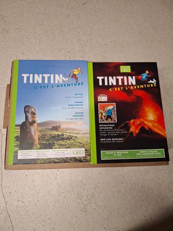 2 revues GEO Tintin c'est l'aventure