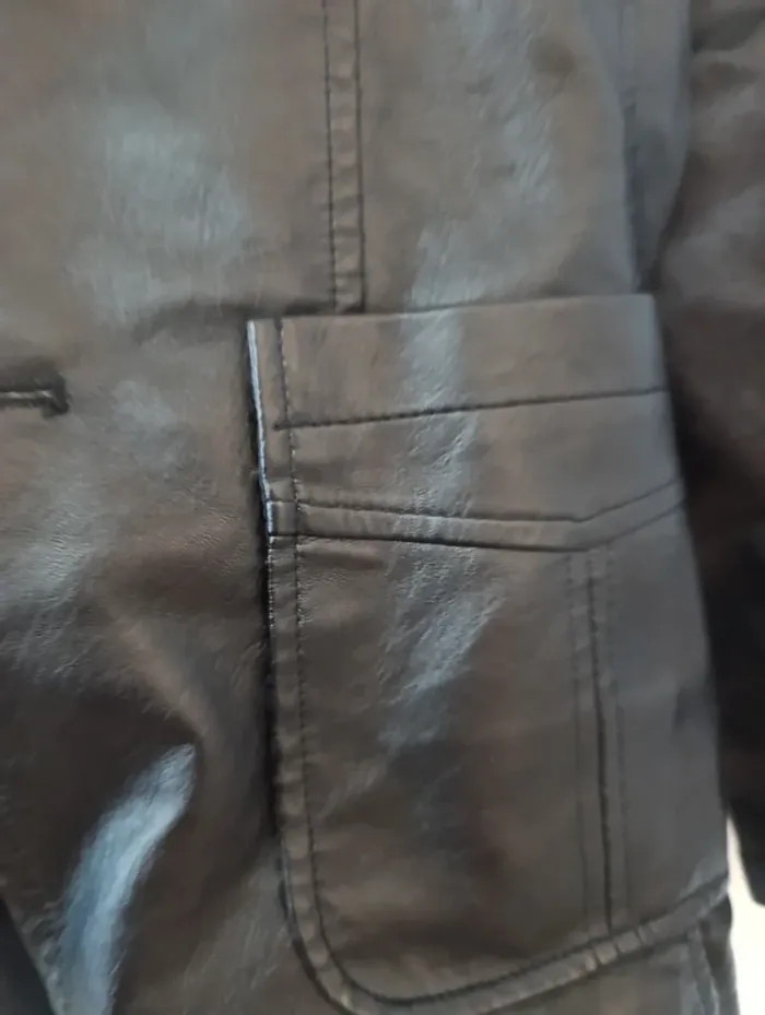 Veste mixte simili cuir taille L - photo numéro 2
