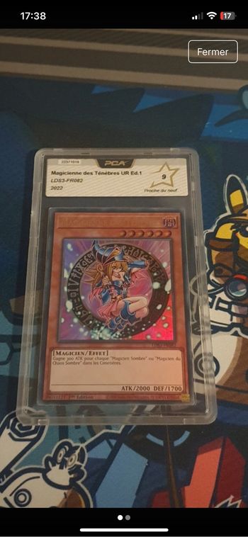 Carte Yugioh gradée magicienne des ténèbres Yu-Gi-Oh gradé pca 9 psa ccc plus de cartes sur demande